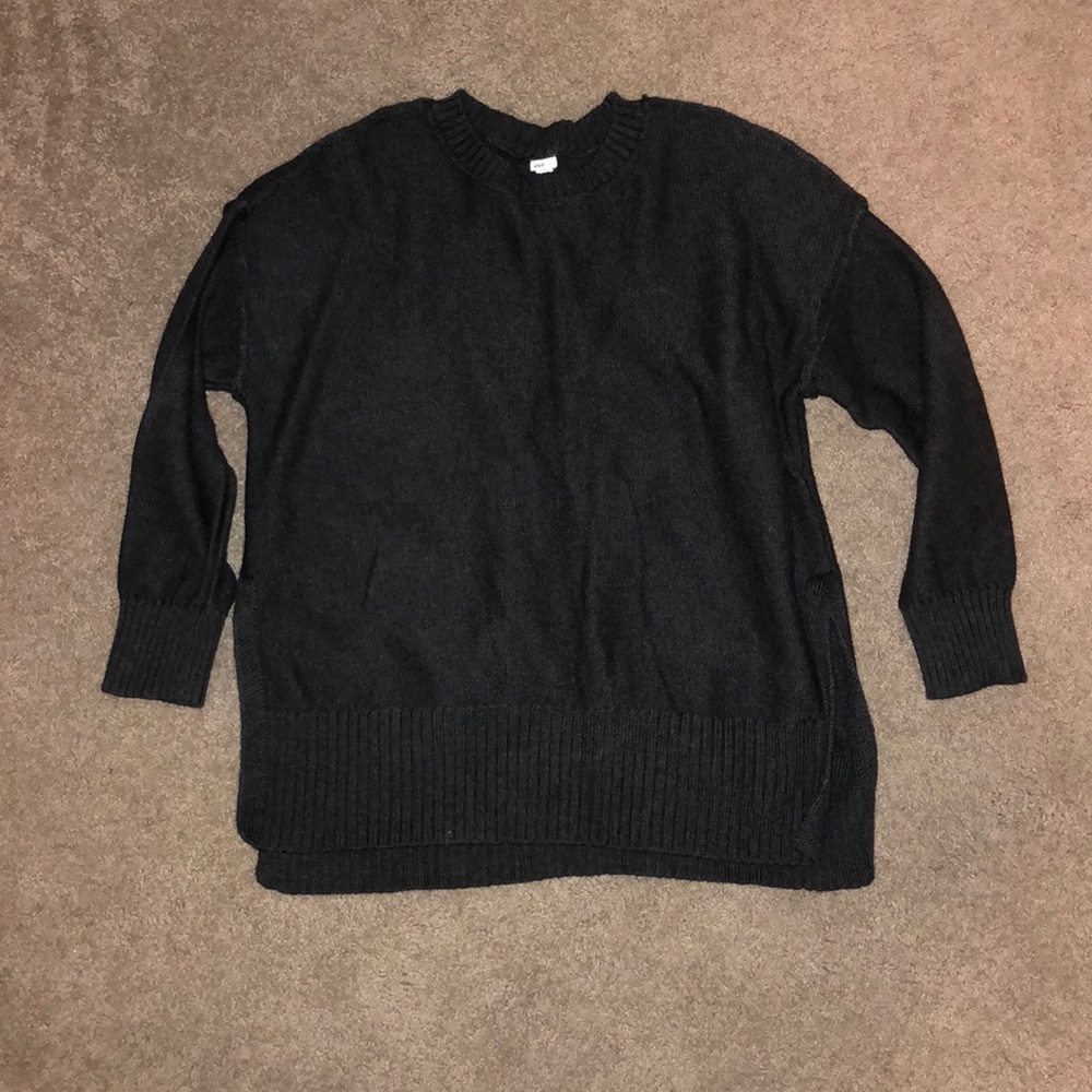 dark gray aerie oversized sweater